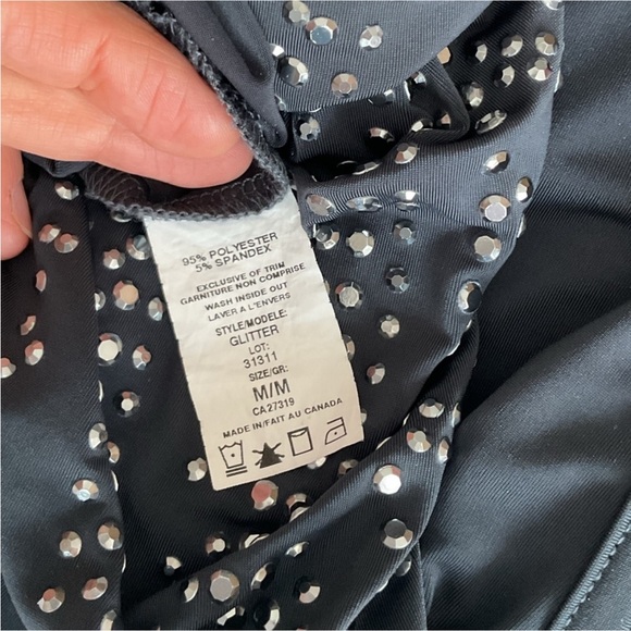 Colori Bedazzled Charcoal Bodycon Sleeveless Top - Picture 8 of 12